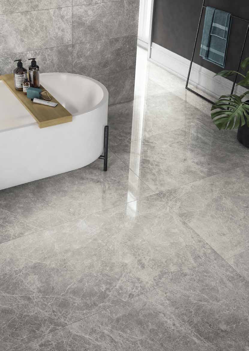 I'm Italian Marble 10004295 / 10004301 · Elegant Grey · 霧面 / Matte 空間示意圖 / Environment image