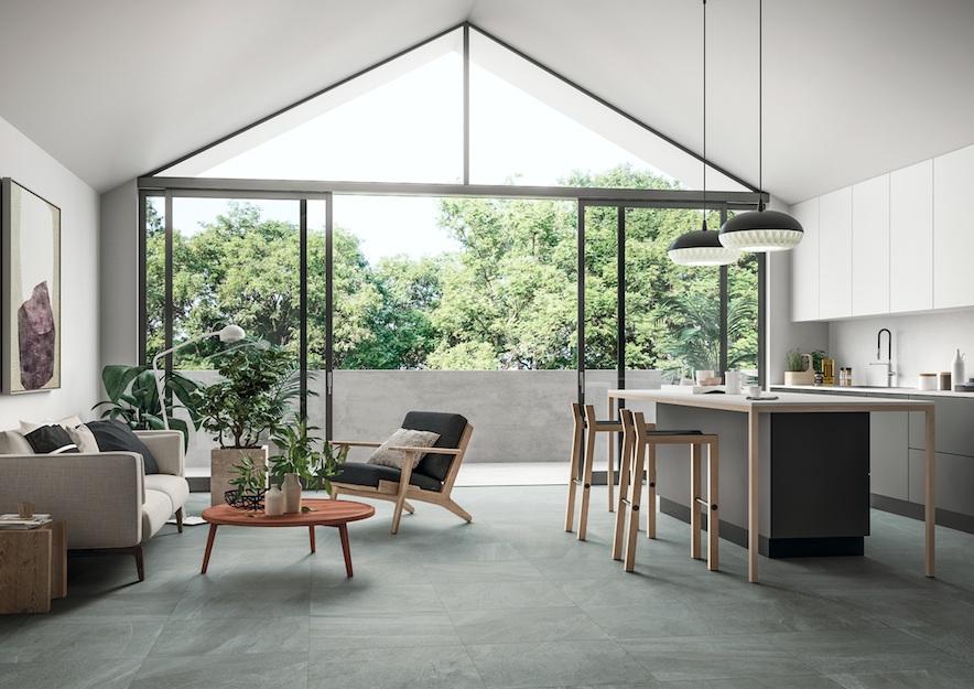 Edilcuoghi — Tortona Grigio collection room reference